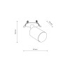 NEX black podtynkowy I 10798 TK Lighting