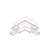 CTLS RECESSED POWER L CONNECTOR white LEFT 8684 Nowodvorski