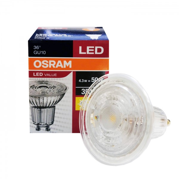 LED GU10 4.3W Par16 3000K 36 OSRAM