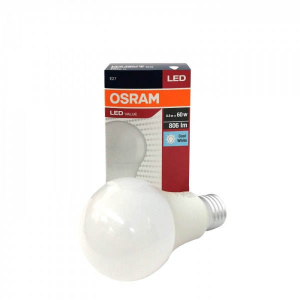 Value Classic 8.5W E27 6500K A60 FR OSRAM