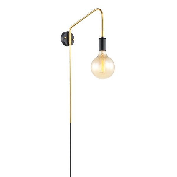 MALENE black-gold kinkiet MBM3386/1 BK+GD Italux