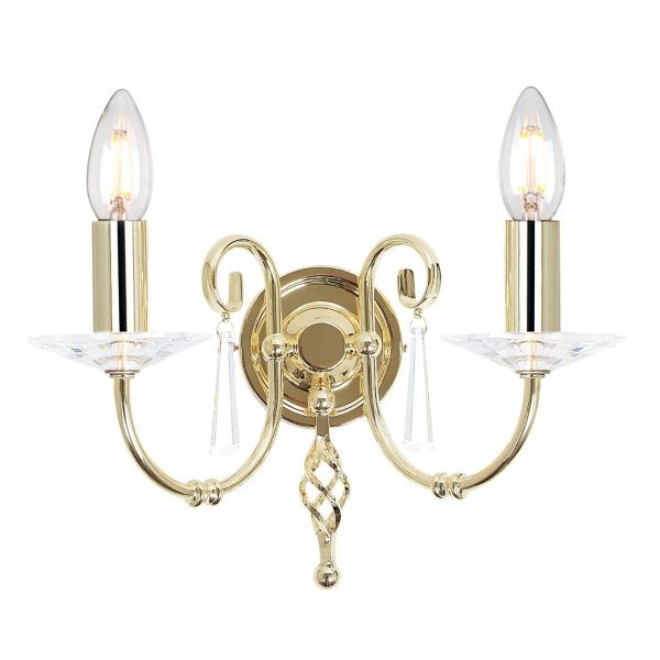 AEGEAN polished brass AG2-POL-BRASS Elstead