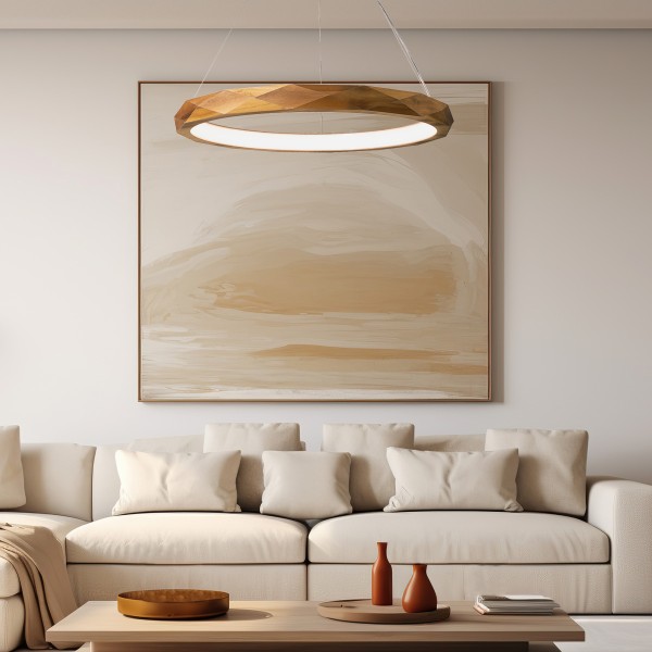 ANGULAR QN-ANGULAR-RING-LED-80-TEAK Quintiesse